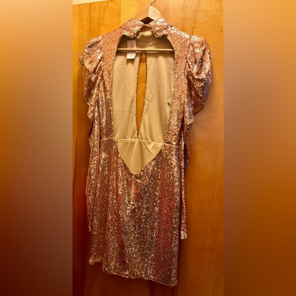 Elegant Sequence Mini Dress w/ Juliet Sleeves Size Small NWT - Picture 7 of 15